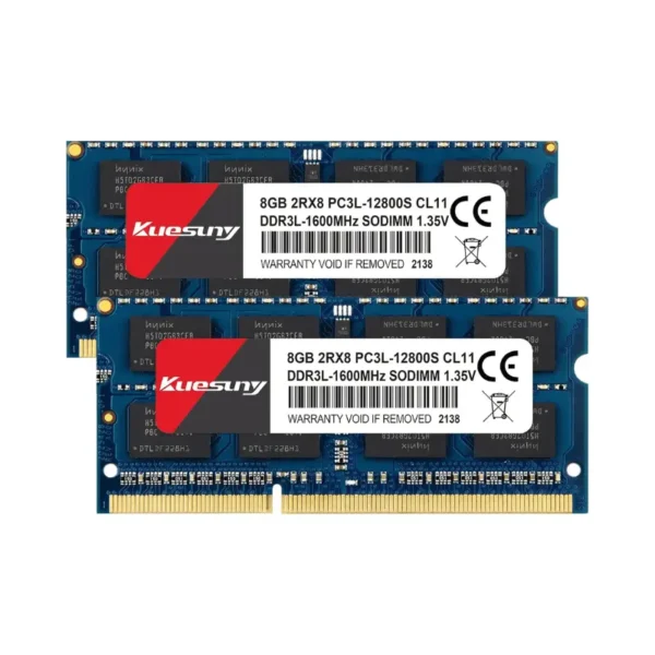 Memoria RAM Kuesuny DDR3L 1600MHz SODIMM 16GB (2x8GB)