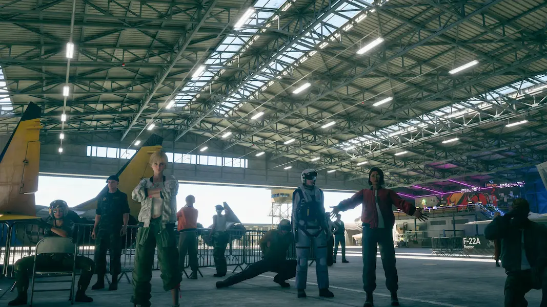 Ace Combat 8 Wings of Theve con aviones de combate en el modo multijugador online